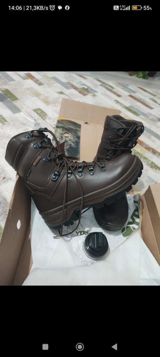 Kahverengi Kamuflaj Desenli Deri Erkek Bot - Görsel 2