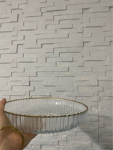 Servis tabağı gold detaylı