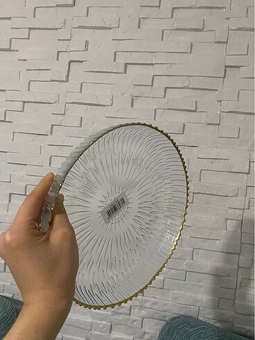  Beden Servis tabağı gold detaylı