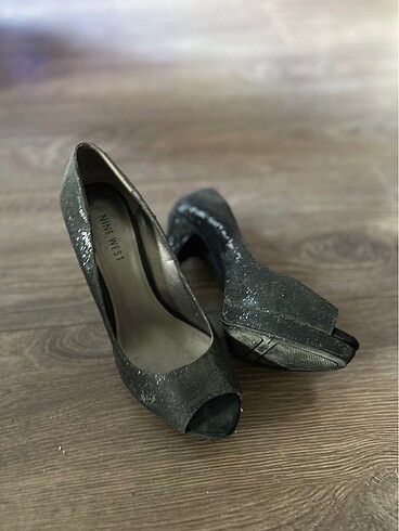 Nine West Nine west siyah simli şık ayakkabı