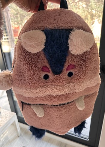 Zara Girls Peluş Pembe Çocuk Sırt Çantası - Görsel 4