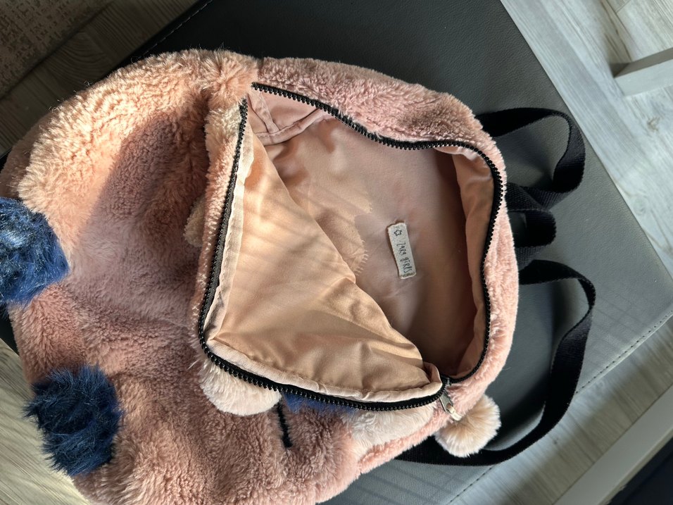 Zara Girls Peluş Pembe Çocuk Sırt Çantası - Görsel 2