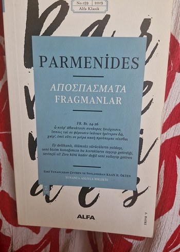 Parmenides Fragmanlar Alfa Klasik Roman