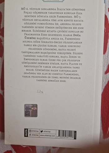 Parmenides Fragmanlar Alfa Klasik Roman