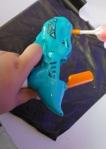Beden Renk Renkli Mavi, Kızrmızı dinozor Figürlü Oyuncak Tabanca
