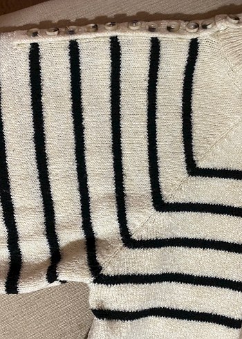 Çizgili Triko Kazak - Görsel 2