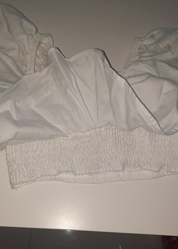 Kız Çocuk Beyaz Fırfırlı krop - Görsel 4