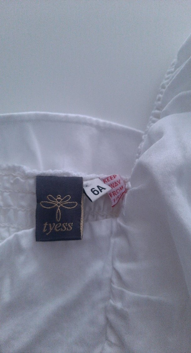 Kız Çocuk Beyaz  Fırfırlı krop - Görsel 5