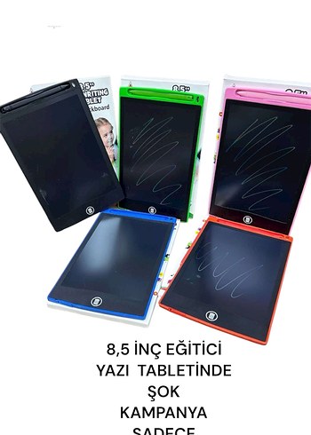 Diğer 8,5 inç Çok Renkli Eğitici Yazı Tableti