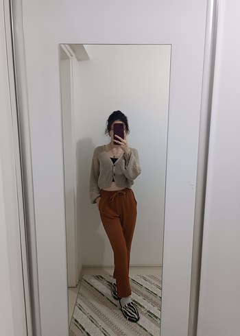 Kiremit Rahat Kesim Kadın Boyfriend Pantolon - Görsel 2