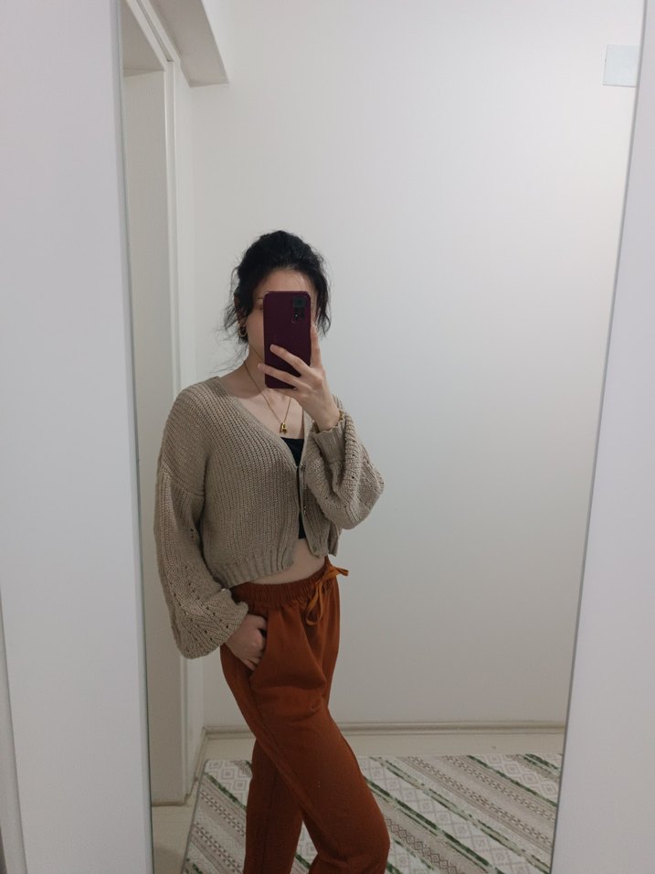 Kiremit Rahat Kesim Kadın Boyfriend Pantolon - Görsel 3