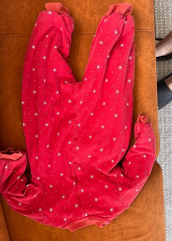 Kız Bebek Kırmızı Nakışlı uyku Tulumu - Görsel 2