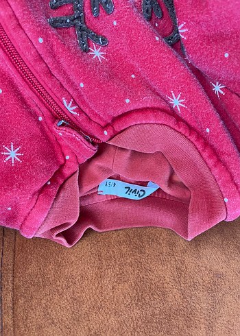 Kız Bebek Kırmızı Nakışlı uyku Tulumu - Görsel 3