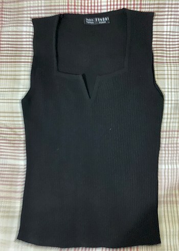 Siyah V Yaka Kadın Triko - Görsel 3