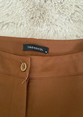 Kadın Bej Kumaş Pantolon - Görsel 3