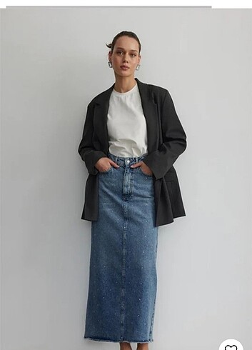 SUUD COLLECTİON TAŞLİ KOT ETEK