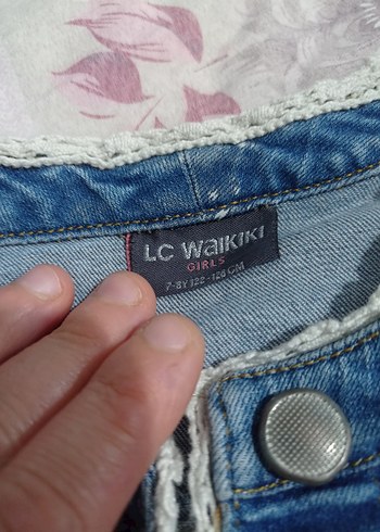 LC Waikiki Kız Çocuk Mavi Düğmeli Denim Ceket