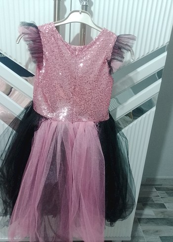 Diğer Kız Çocuk Pembe Gotik Dantel Elbise