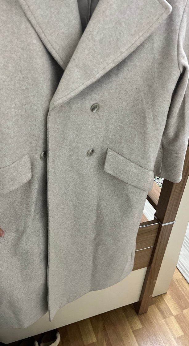 Bej Çift Düğmeli Kaban - Görsel 2