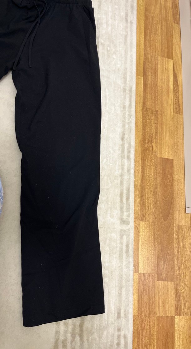 Siyah Kadın Keten Rahat Kesim Pantolon - Görsel 4