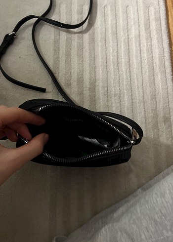 Siyah Süet Minimalist Kadın Çanta - Görsel 2