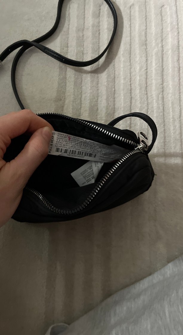 Siyah Süet Minimalist Kadın Çanta - Görsel 4