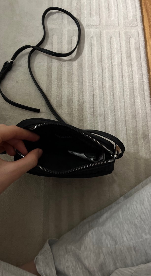 Siyah Süet Minimalist Kadın Çanta - Görsel 2