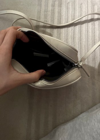 Beyaz Deri Kadın Bel ve Çapraz Çanta - Görsel 2