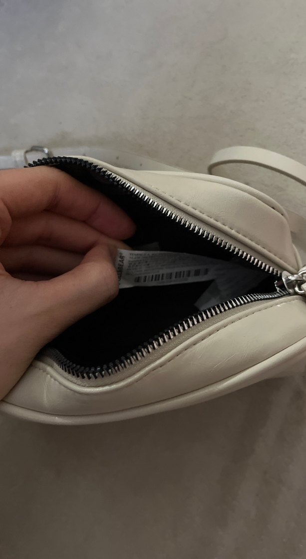 Beyaz Deri Kadın Bel ve Çapraz Çanta - Görsel 3