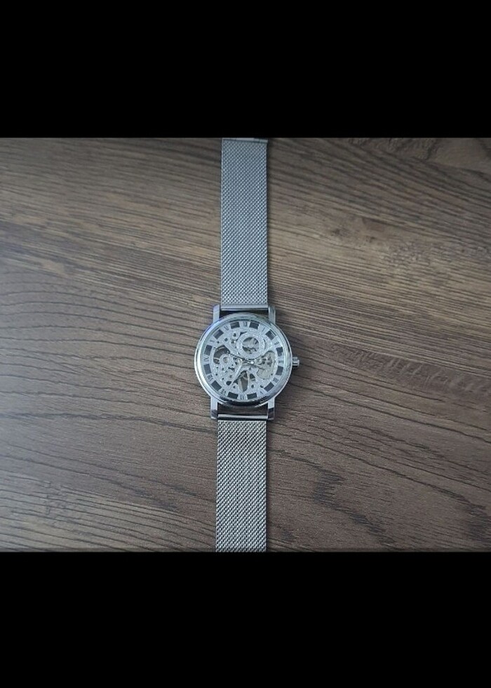 Stainless steel  erkek iskelet kol saati  - Görsel 3