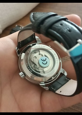 Klasik Biker Siyah Mekanik Erkek Saat - Görsel 5