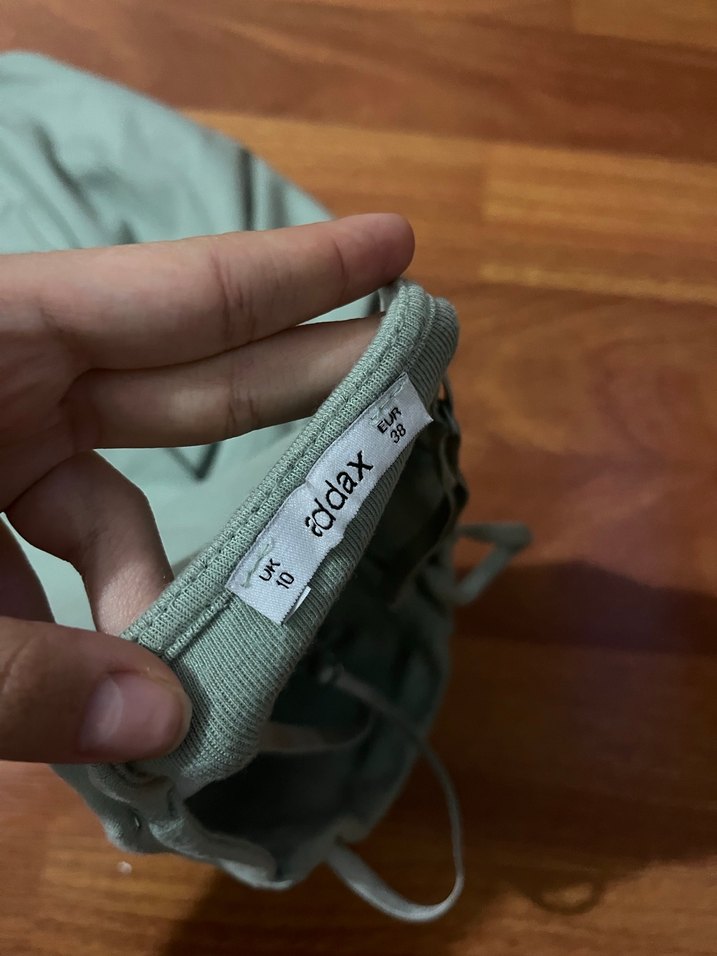 Bej Midi Askılı Kadın Elbise - Görsel 3