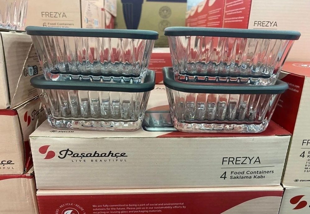 Pasabahce Frezya Gri Cam Saklama Kabı Seti - Görsel 2