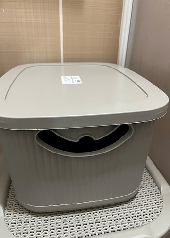 Bej Gri Kapaklı Saklama Kutusu - Görsel 3