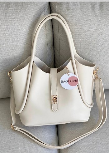 Beyaz Deri Kadın Çanta - BAGLOViS - Görsel 3