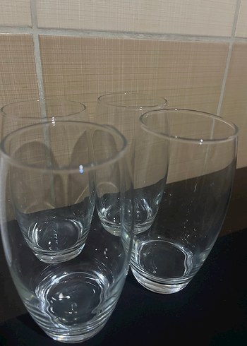 Şeffaf Cam 4'lü Su Bardağı - Görsel 2