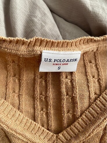 U.S Polo Assn. U.S. POLO ASSN. KADIN KAZAK KREM/BEJ ORİJİNAL
