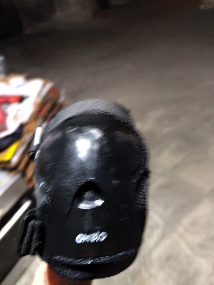 Siyah Biker Stil Kauçuk Motosiklet Dizliği - Görsel 5