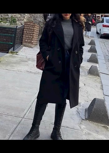 Zara Siyah Uzun Kaban