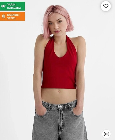 Bordo Halter Yaka