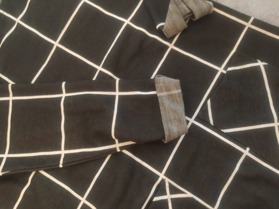 Gri Ekose Desenli Triko Hamile Tunik - Görsel 3