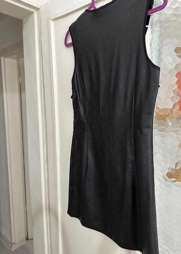 Deri mini elbise - Görsel 5