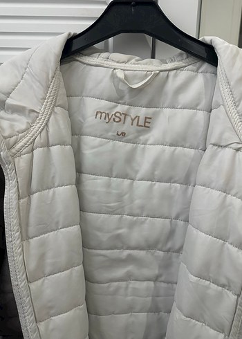 Gri Kamuflaj Desenli Fermuarlı Kadın Mont - Görsel 4