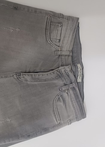 2K Gri Kadın Denim Pantolon
