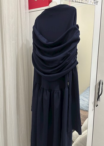 lacivert tesettür viral elbise - Görsel 4