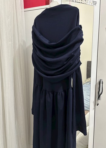 lacivert tesettür viral elbise - Görsel 5