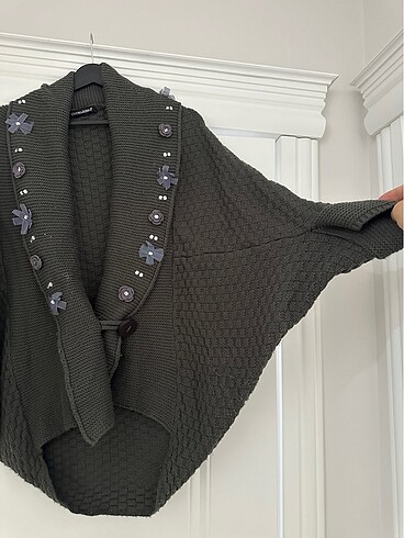 xl Beden Nakışlı panço