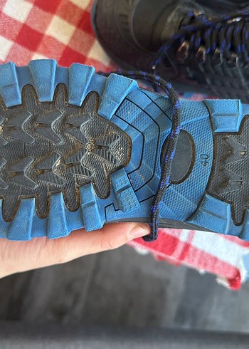 Koyu Mavi Biker Tarzı Erkek Ayakkabı Bağcığı - Görsel 3