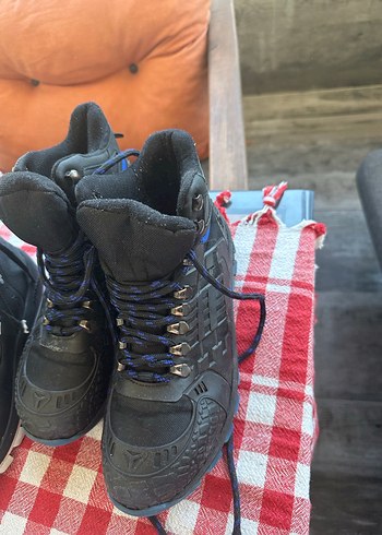 Koyu Mavi Biker Tarzı Erkek Ayakkabı Bağcığı - Görsel 2