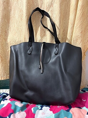 Çift taraflı Mango Shopper Çanta